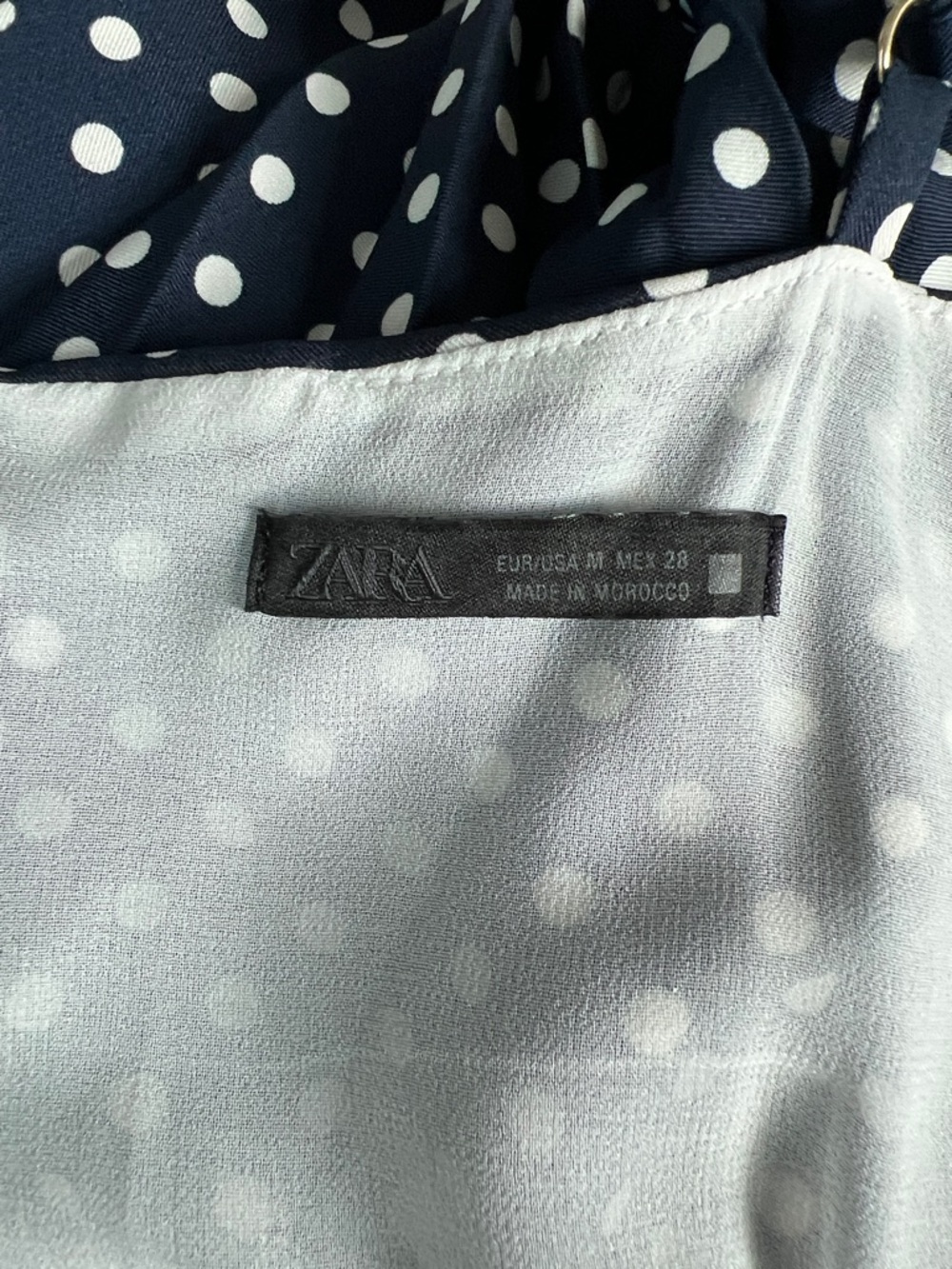 Zara Polka dot  Midi Dress with Belt - Picture 7 of 7